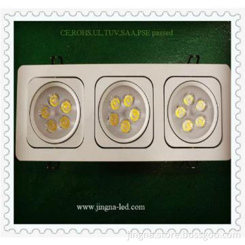 Superior UL CE ROHS rectangle office 15W led grille lights
